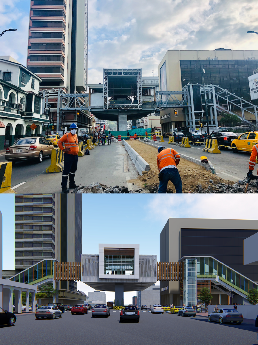 POMA_ropeways's tweet photo. #MardiChantier
La #télécabine urbaine à #Guayaquil entre dans les dernières phases de réalisation
Arrêt sur images et confrontation des 3 stations en construction de l’#Aerovia avec les images de synthèse des bâtiments produites dans cadre des études du projet
Qu'en pensez-vous ? https://t.co/kVlDZ4bvVf