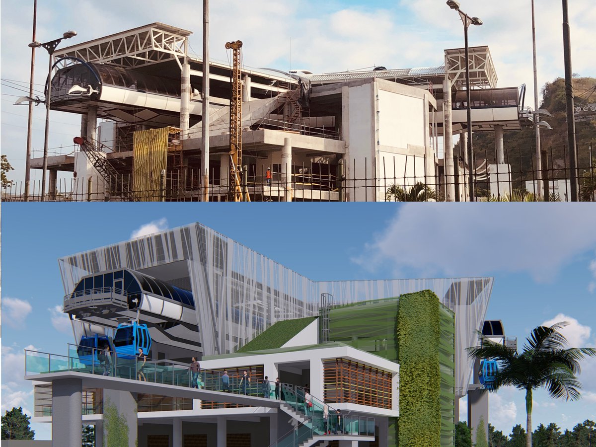 POMA_ropeways's tweet photo. #MardiChantier
La #télécabine urbaine à #Guayaquil entre dans les dernières phases de réalisation
Arrêt sur images et confrontation des 3 stations en construction de l’#Aerovia avec les images de synthèse des bâtiments produites dans cadre des études du projet
Qu'en pensez-vous ? https://t.co/kVlDZ4bvVf