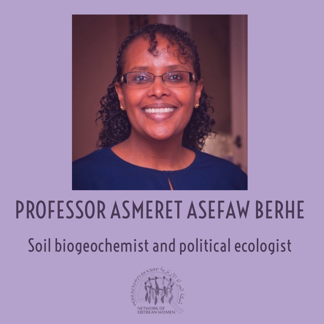 NetworkEriWomen's tweet photo. Meet Professor Asmeret Asefaw Berhe, a leading soil biogeochemist and political ecologist.
#Wewriteourownhistory https://t.co/7qP27jL6Gi