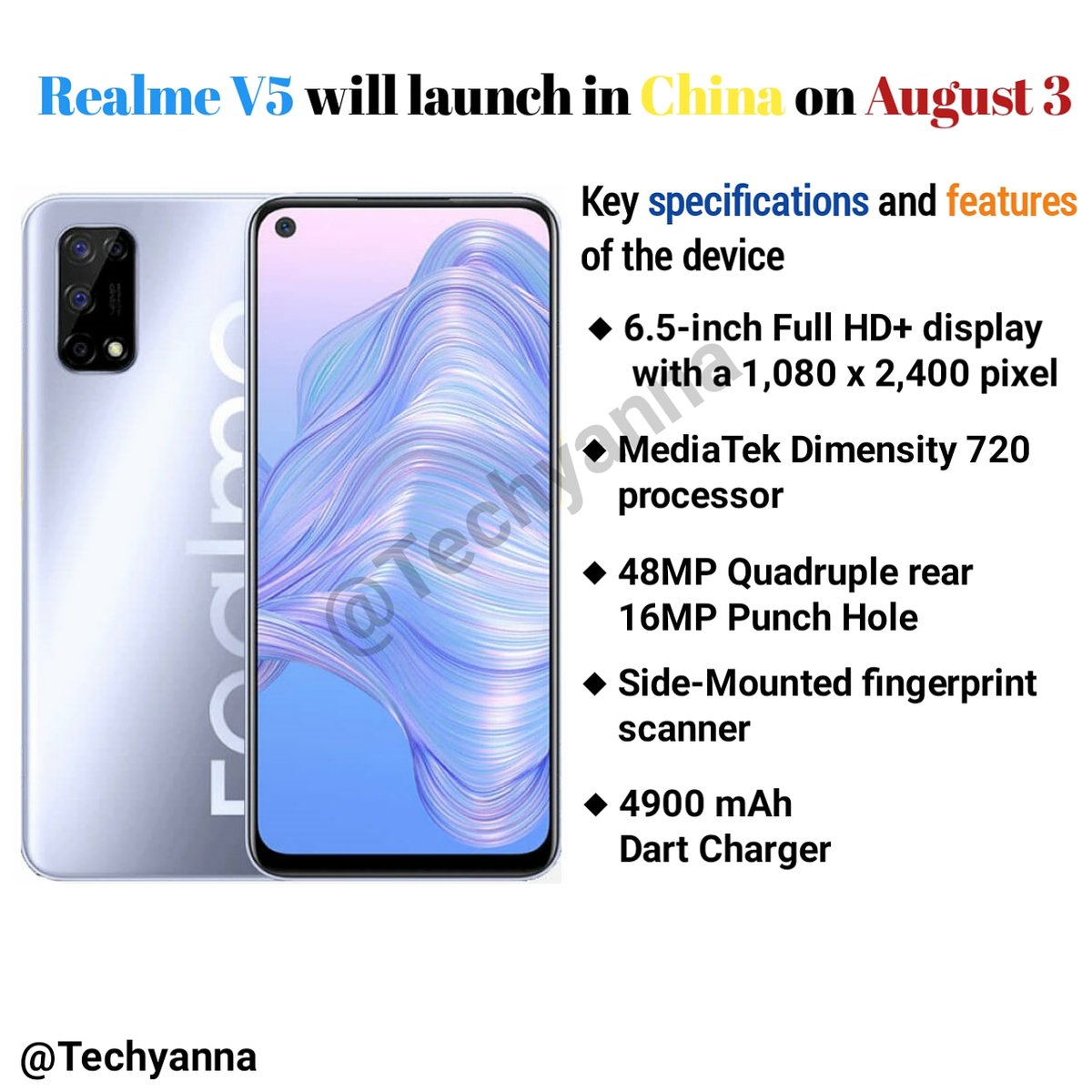 Techy_anna's tweet photo. Realme V5 Set to Launch on August 3, Key Specifications Teased.
Follow us @Techy_anna
#oneplus #shotononeplus #oneplus5t #oneplusindia #oneplus6 #oneplusfamily #oneplus8series #realmev5 #oneplusconceptone #mobilephotography #photooftheday #oneplusphotography #oneplus7pro https://t.co/5pqvxHM0va