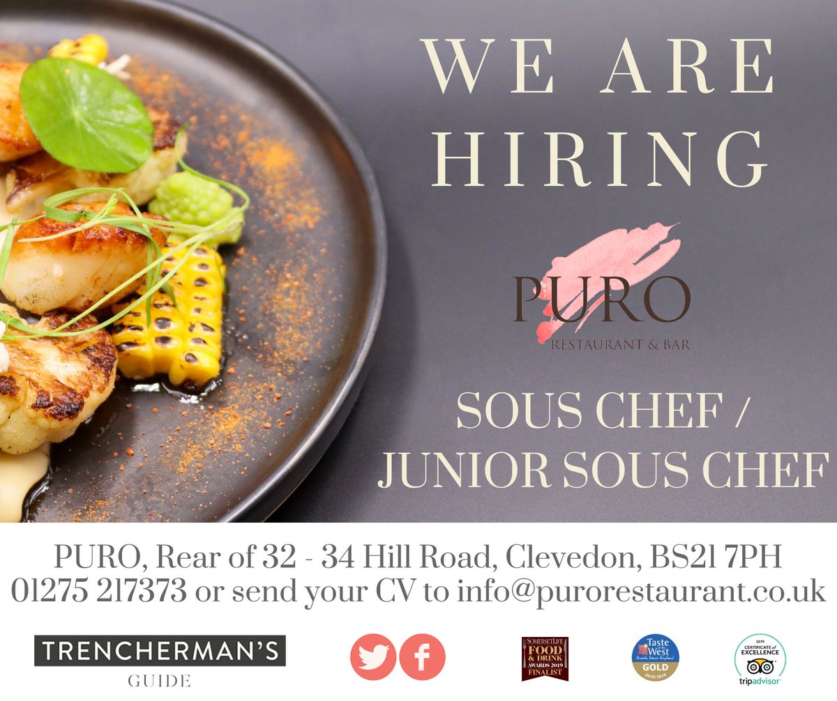purorestaurant's tweet photo. We have some exciting developments coming up &amp; are looking for a chef to join our team. #jobs #chefs #hospitality https://t.co/KcYqDezzqI