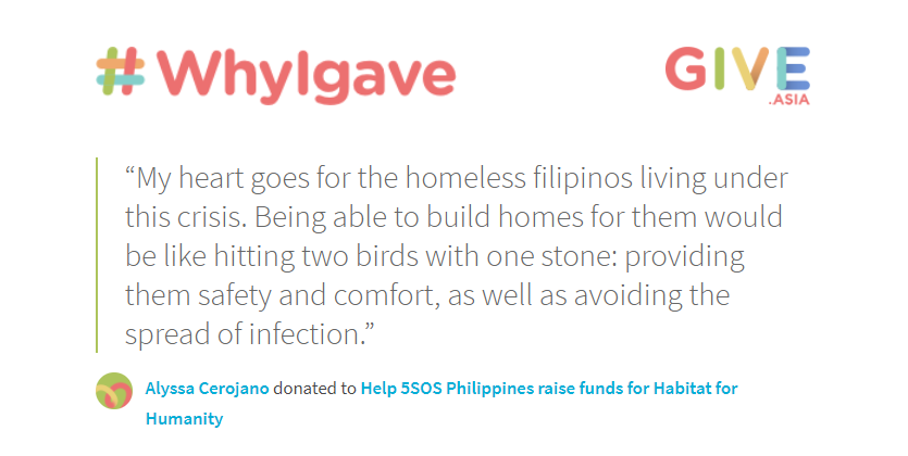HabitatPhils's tweet photo. "Remember that the happiest people are not those getting more, but those giving more." - H. Jackson Brown Jr.

To our donors, #ThankYou for your generosity! Give a little, help more...and #TogetherWeRISE. Donate to Habitat: https://t.co/SJ9p4LPckn

#5SOSPHgivestoHabitat #WhyIGave https://t.co/ZsMD9l7ico