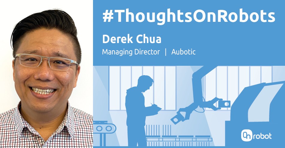 OnRobot_'s tweet image. In our blog series #ThoughtsOnRobots, Derek Chua from Aubotic shares his views on the future of collaborative applications: onrobot.com/en/blog/though…  
#collaborativeapplications #robotics #automation #onrobot #aubotic