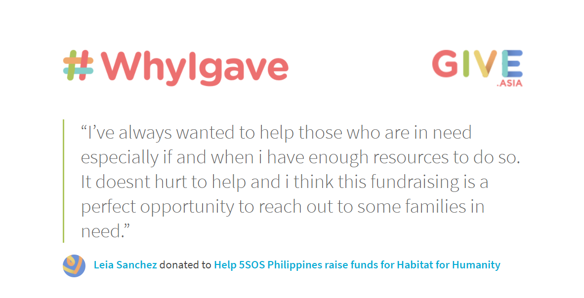HabitatPhils's tweet photo. "Remember that the happiest people are not those getting more, but those giving more." - H. Jackson Brown Jr.

To our donors, #ThankYou for your generosity! Give a little, help more...and #TogetherWeRISE. Donate to Habitat: https://t.co/SJ9p4LPckn

#5SOSPHgivestoHabitat #WhyIGave https://t.co/ZsMD9l7ico