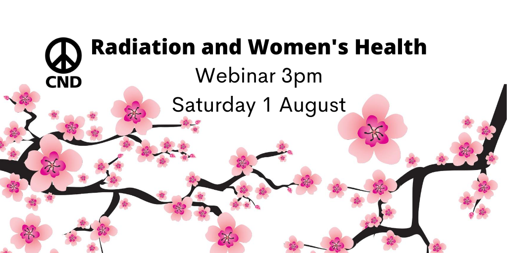 CNDuk's tweet photo. How does radiation impact women's health?

Evidence shows women are considerably more sensitive to radiation than men. This Saturday we're discussing gender and nuclear radiation exposure with three experts 🌸 #Hiroshima75

Register to join us on zoom: https://t.co/qjABxNXlOB https://t.co/hR1YgtXwdo