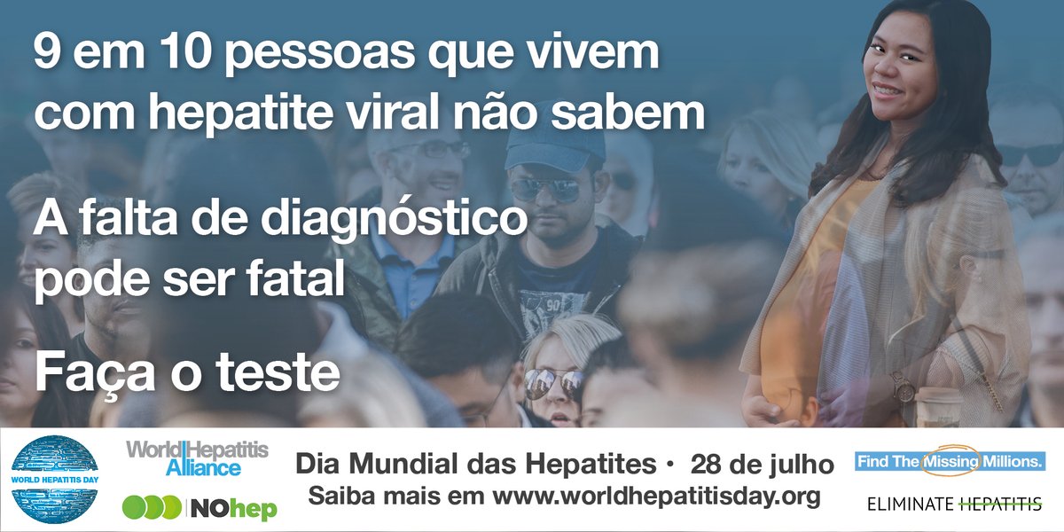 Leo_Weissmann's tweet photo. Em todo o mundo, 290 milhões de pessoas vivem com hepatites virais e não sabem. Precisamos encontrar e tratar os milhões que faltam. Faça o teste! #FindTheMissingMillions #HepatiteZero #WorldHepatitisDay2020 https://t.co/V3uqLuR2B7