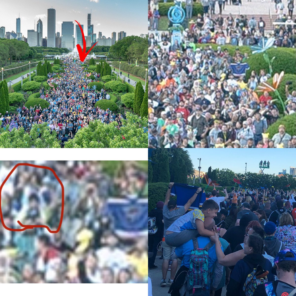 Itscj_duh's tweet photo. When ur missing go fest so ur determined to find urself in the @PokemonGoApp #gofest2019  group picture ( from last summer)&amp; you finally find u 😊 https://t.co/iT5lQYNoaN