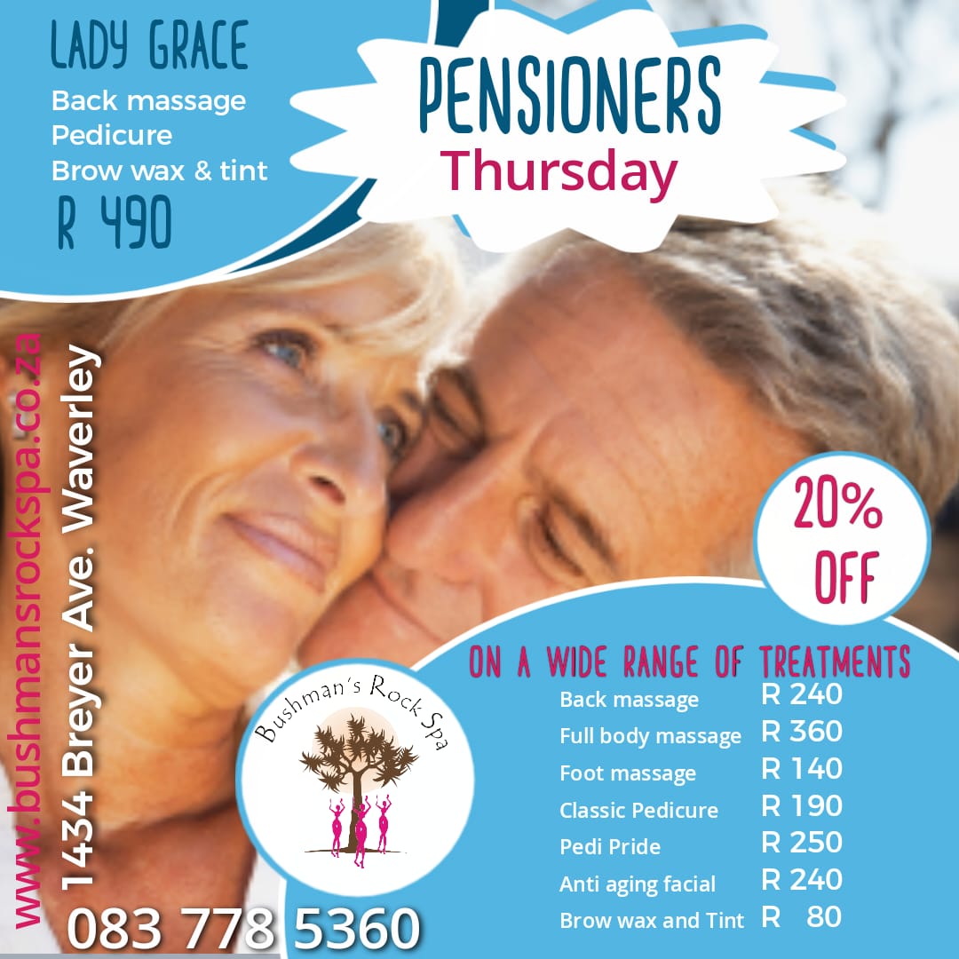 BushmanSpa's tweet photo. Pensioners Thursday @BushmanSpa https://t.co/c4qv6UmHUQ