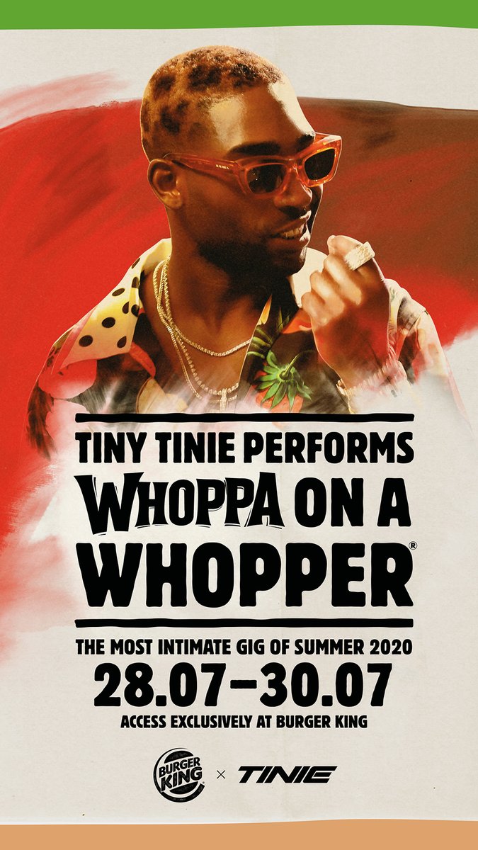 Campaignmag's tweet photo. Ad of the Day: A tiny @tinie performs his new single Whoppa on a @BurgerKingUK Whopper https://t.co/HQsGZ4BkiU via @BBHblacksheep https://t.co/IuWv0DF6kQ