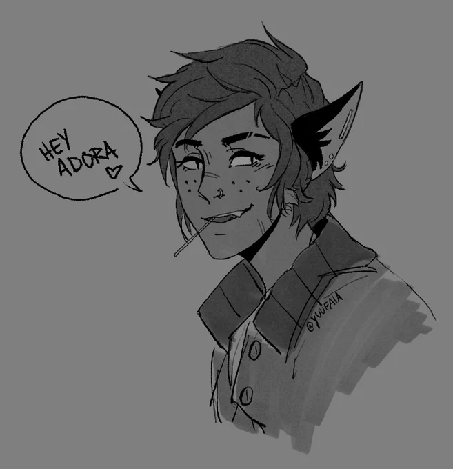 scruffy catra sketch before bed ? #shera 