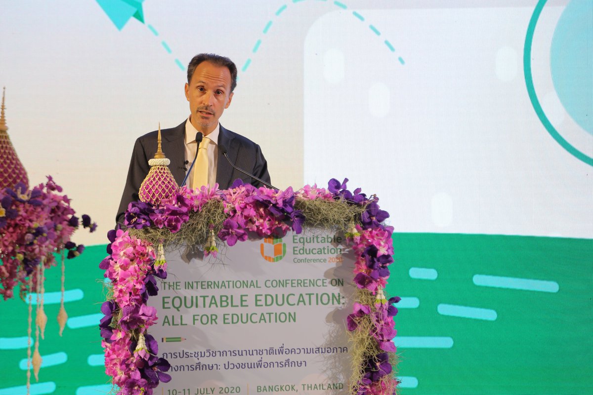 AllforEd2020's tweet photo. We continue our look back at the first @AllforEd2020 e-conference key defining moments: “Inequalities in education are not inevitable, they are the results of policy choices we have made. We can learn. We can make them better. together,”  Thomas Davin of @unicef_thailand https://t.co/VH2HF0trpP