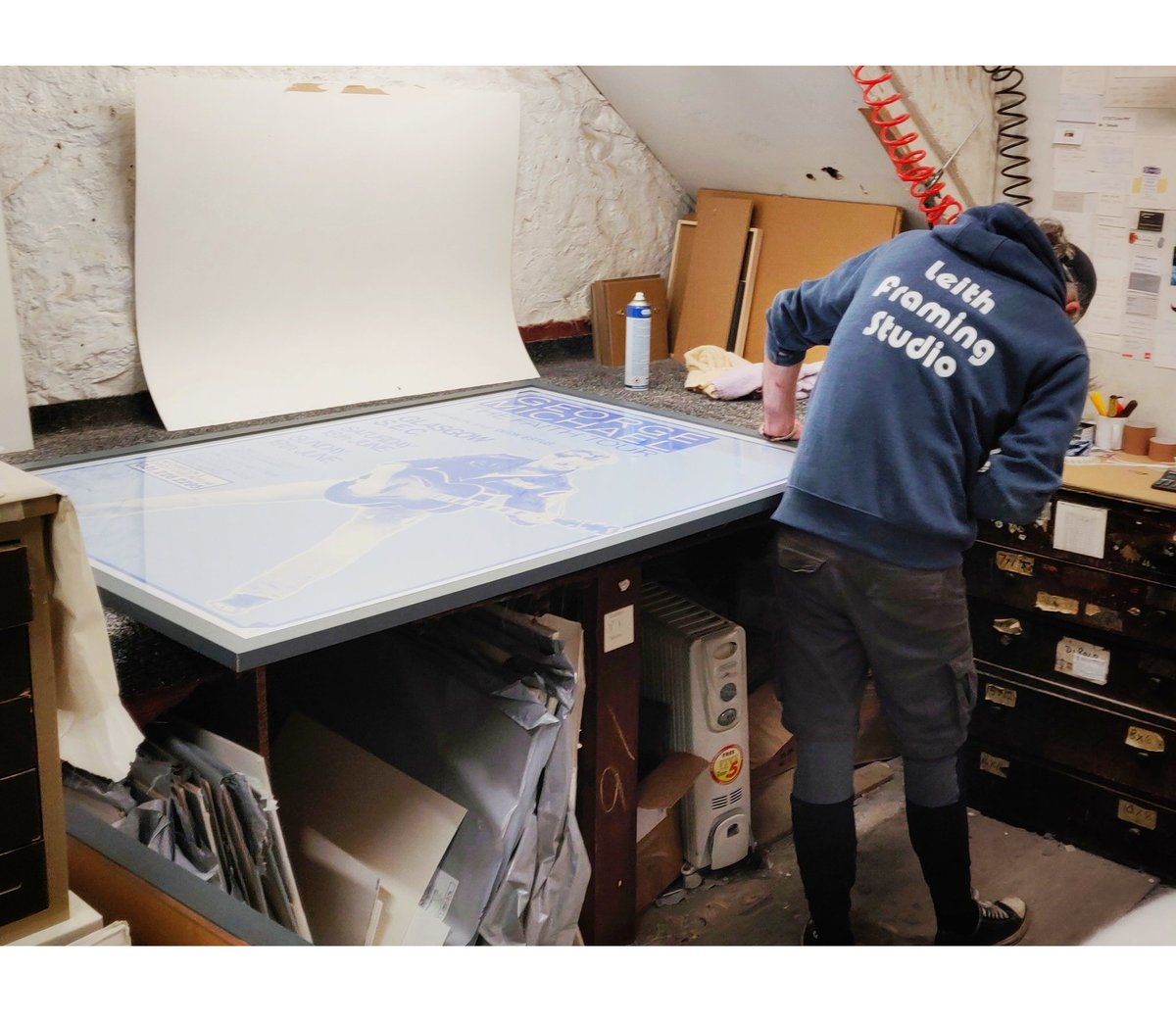 LEITHFRAMING's tweet photo. When people ask us if we can frame something big, my measure is often 'how big, will it fit through the door?' kinda big?.. 😆 https://t.co/8JWKXcHqv7