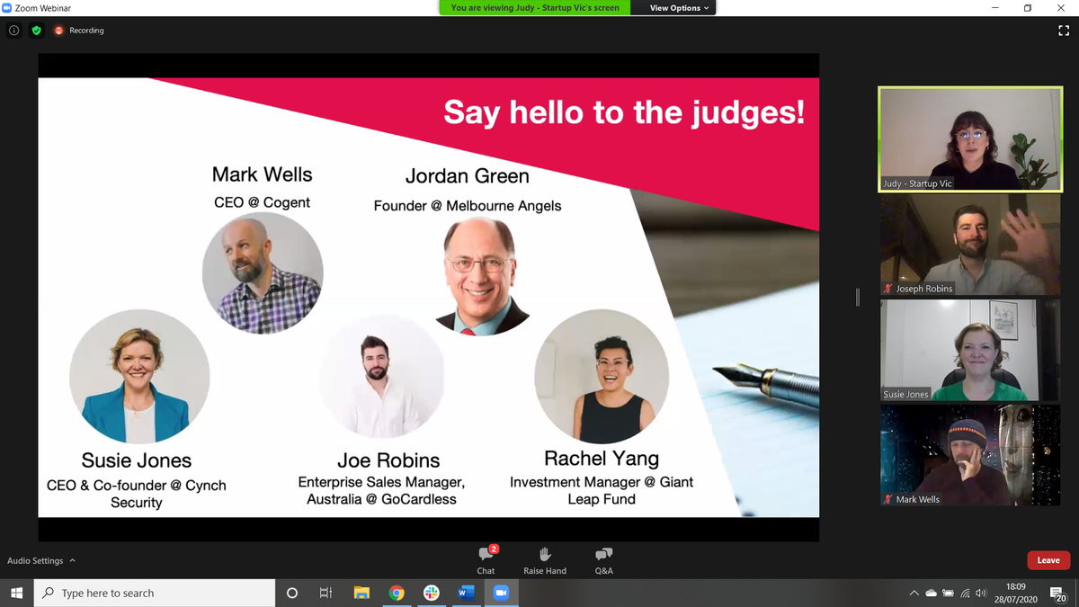 australia_tsn's tweet photo. We're proud to welcome our awesome expert judging panel ๐ฉโโ๏ธ
They'll be deciding which of the pitches tonight is best and will win The #StartupVic Prize Package ๐ค
#CC2SS https://t.co/G7jSZBfC7O