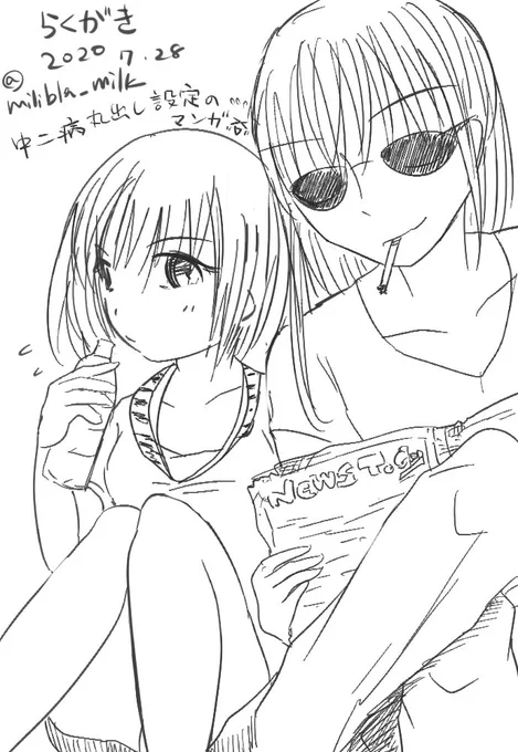 黒歴史ともいえる時に描いてた漫画のキャラです😂右の🕶男は当時好きなタイプの男性像でしたwヴィジュアル系流行ってたからか、サングラスとか殺し屋設定が映画のレオンに影響されてたw女の子は霊能力ある設定でもう今考えたら恥ずかしい😇
#落書き 