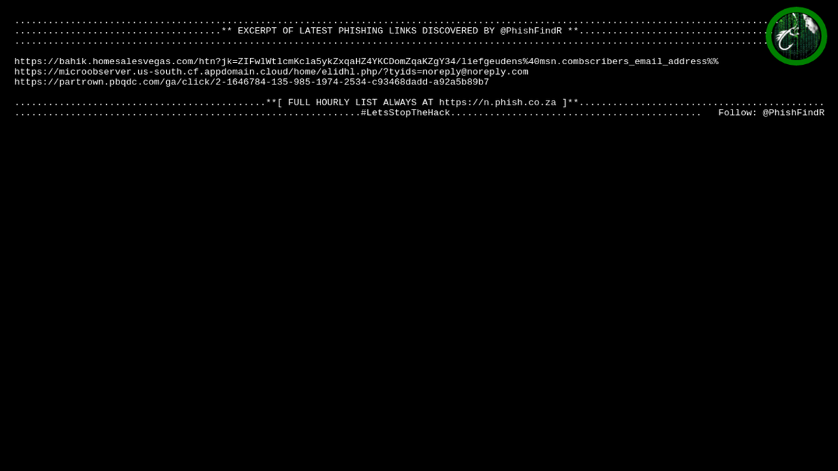 PhishFindR's tweet photo. 🎣 PhishFindR Found: 
3 NEW #Phishing #links 🔗
@ 10:11:51 > https://t.co/MhQZhs76kS

🔗 Found Today: 630 > https://t.co/Ff8Di77OyV
2020-07-28 🦈

#cybersec #cybersecurity #infosec #malware #dataviz #datamunching https://t.co/WMZ2zuLjNB