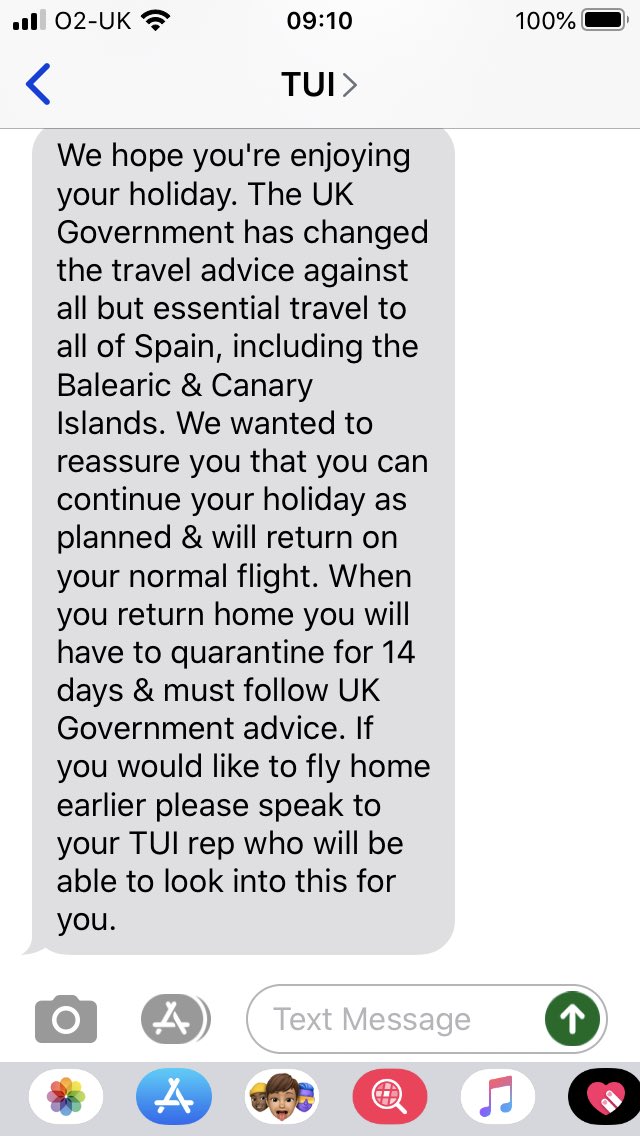 Nikki19711's tweet photo. @TUIUK So the farce to this episode continues. Last night my flight was cancelled so I did not fly but I’ve just received a message to say they hope I am enjoying my holiday!!! Really!! @TUI hang your head in shame!! https://t.co/TGDYa85FBI