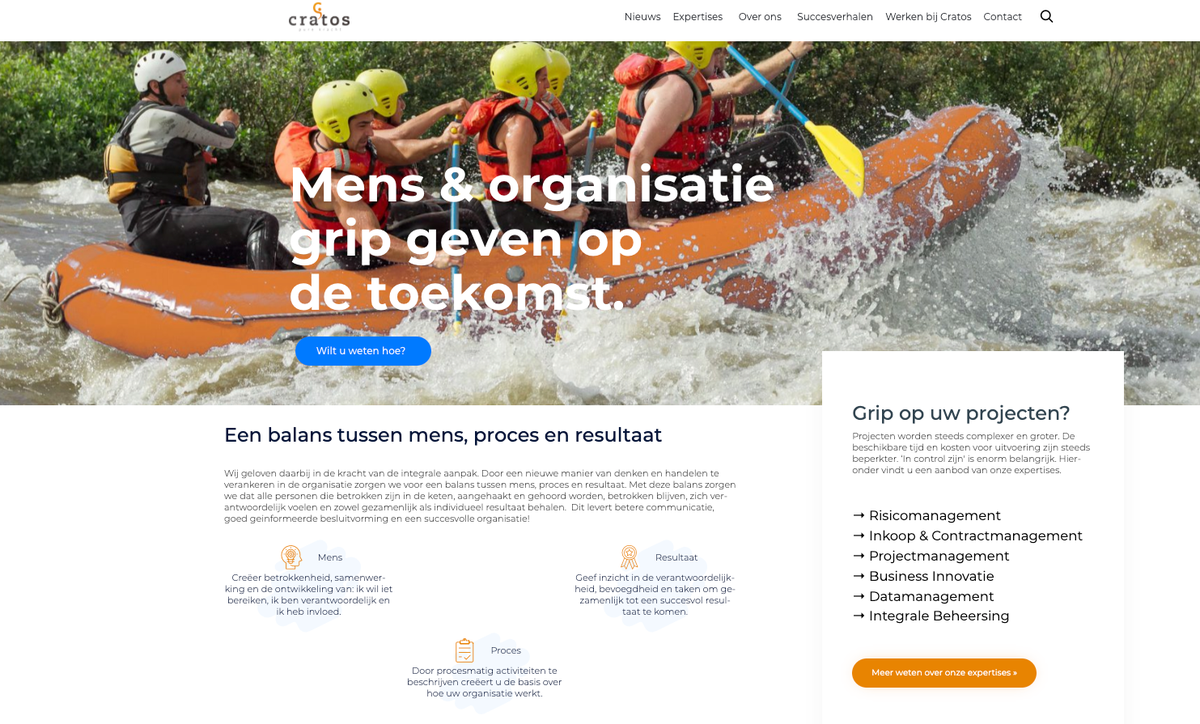 CratosConsult's tweet photo. We hebben de #website volledig vernieuwd! Lees alles over ons ontstaan, recente succesverhalen en onze expertises op de website: https://t.co/Nawg9Pjri8 

Onze vaste partner @goadvised heeft ons hierbij geholpen! Wat vind je ervan? 

#purekracht #gripopdetoekomst #risicogestuurd https://t.co/GzUjSWGNiA