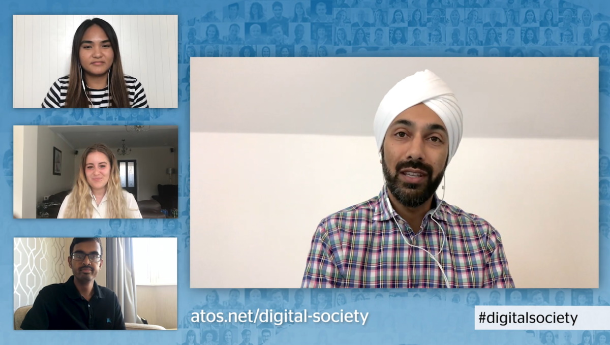 Atos's tweet photo. How are positive, powerful changes in digital #technology impacting broader society? Explore this and more in our first #DigitalSociety video! Watch it here: https://t.co/qhJnzsXtct https://t.co/nj0rLjp5IH
