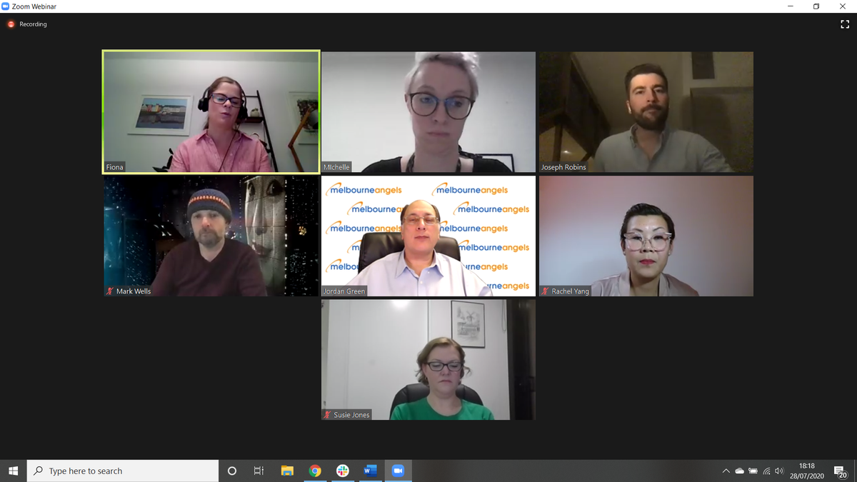 australia_tsn's tweet photo. Our first round of judge's questions has begun for @hellowerkling
@joseph_robins @RachelYang_ @cogent_co @SusieCynch #Melbourne Angels
#CC2SS #StartupVic https://t.co/2KuPP8Jjm1