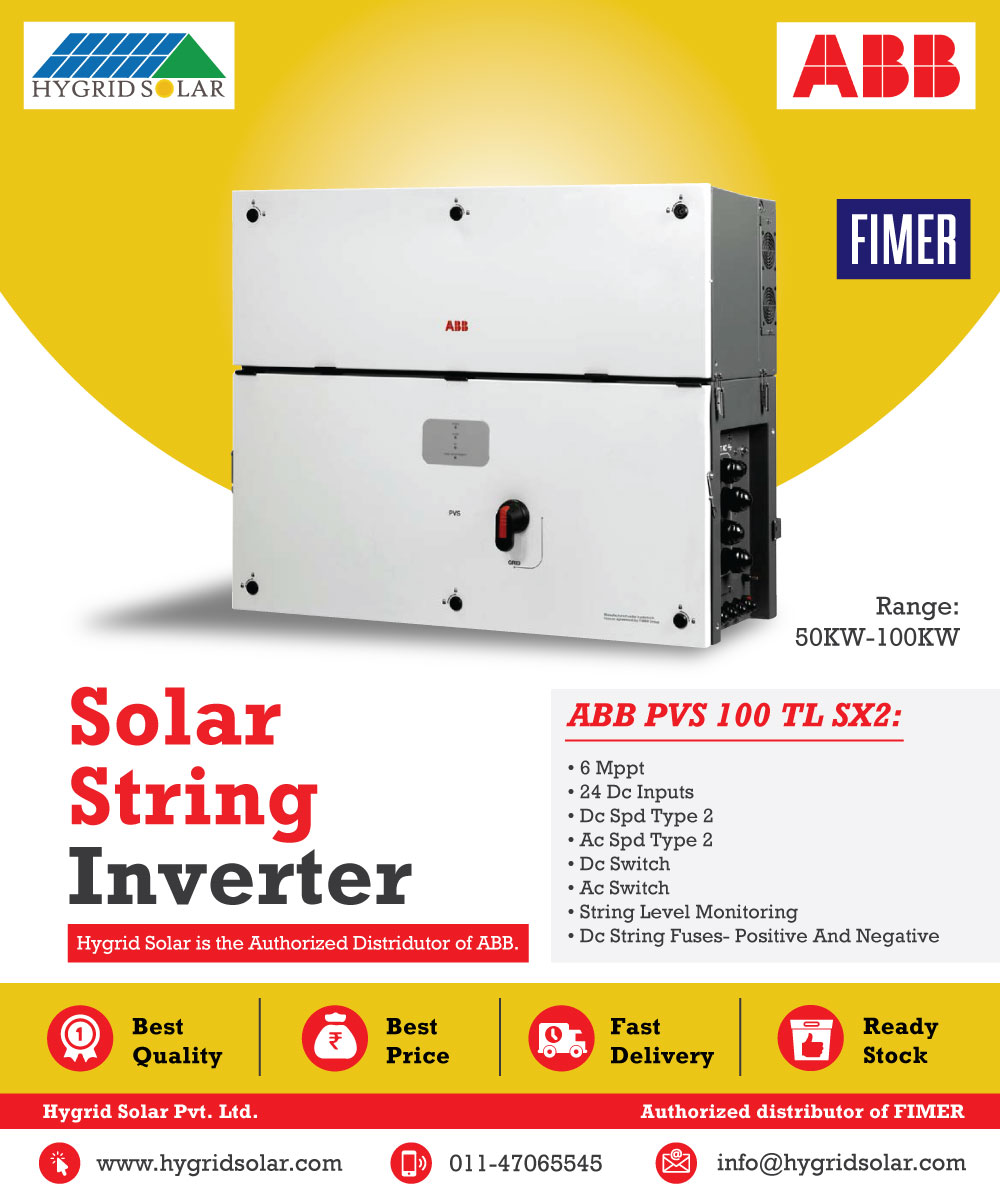 hygrid_solar's tweet photo. The Authorized Distributor For Supply of ABB Solar on-grid string Inverters !!!
#hygridsolar pvt. ltd. #ABB #solarinverter #ongridinverter #solarstringinverter #stringinverter #bestsolarproducts #bestsolarproduct #solarproduct #solarproducts #solarsystem #solarsolution https://t.co/MzaeGwy4bl
