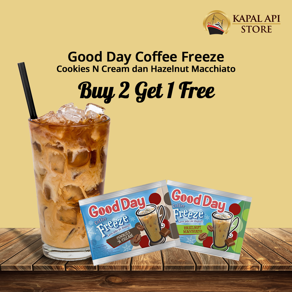 kapalapistore's tweet photo. Sudah coba variant Good Day yang ini? Beli sekarang di https://t.co/papnjWWxkv beli 1 gratis 1! #BelanjaDiKAStore #KapalApiStore
.
#goodday #promoid #buy2get1 #eskopi https://t.co/xKrzyf1Aak
