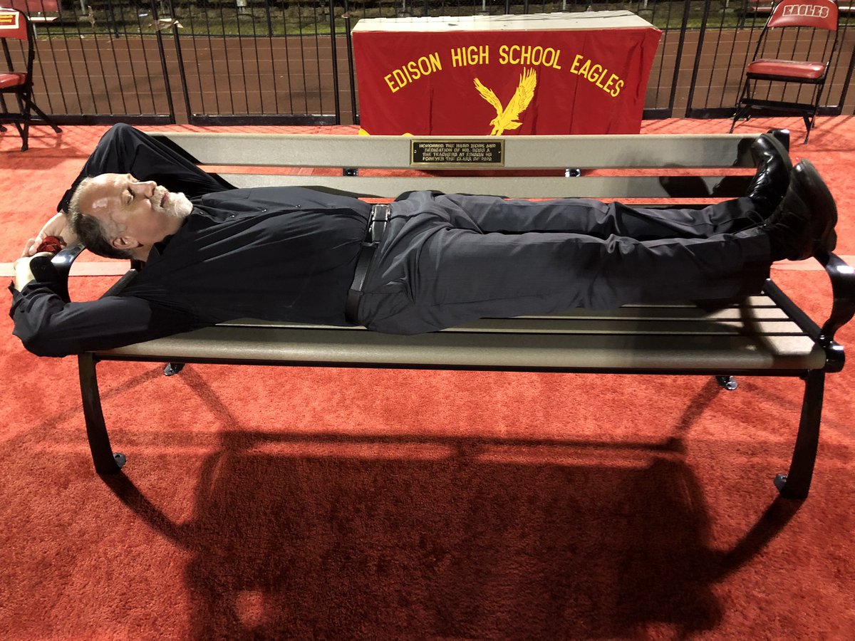Edison_HS's tweet photo. All three done!  Loved grad under the lights!    Great job by all involved!  Malachi &amp; Stacey kept energy up all night!!!   Thanks for the bench!  Time to relax! @EHSPTSO @edisonhigh2020 https://t.co/b7viKRNUpm