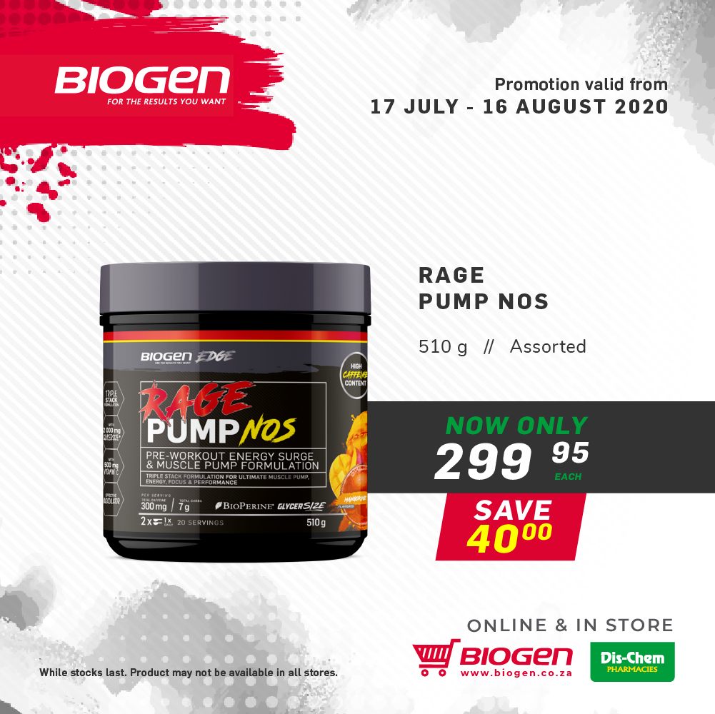 BiogenSA's tweet photo. #BeYourBest and SAVE on selected Biogen RAGE products & MORE..👏
Boosting performance levels to help you reach your goals🏆
Available @Dischem or shop online 💻
👉 https://t.co/qtIUgQdnNu
Valid 17 July - 16 August
While stocks last
#Biogen #BiogenRAGE #TeamRED #sale #FitDeals https://t.co/yYZ8jiNB6H