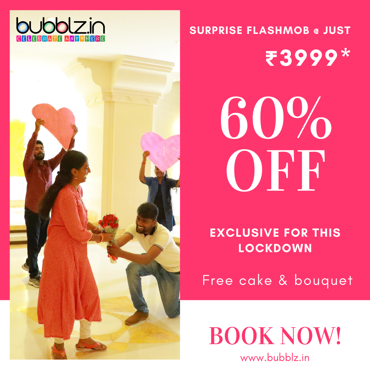 bubblz_in's tweet photo. Free cake and flower bouquet with our new packages!!!

Its time to break distant relationship silence with our exclusive lock down packages.

#lockdownsurprises #surprise #surprisebirthday #instaflashmob

https://t.co/VeKTJUIJcy

call: +91-8508938234 https://t.co/f9qYMAHFTl