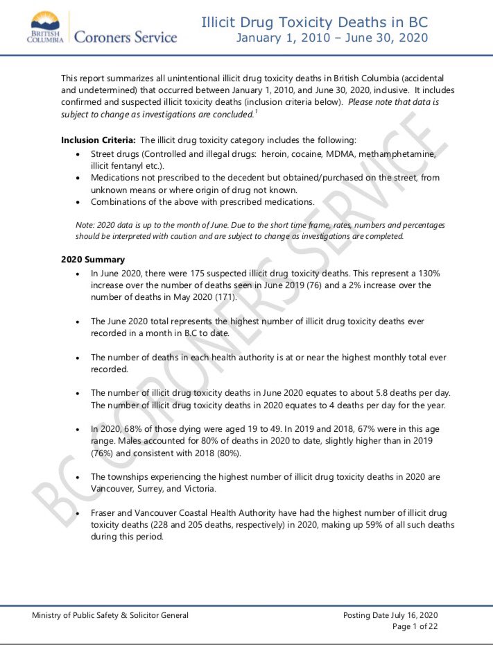 British Columbia reports monthly and responds to emerging trends with a sense of urgency. You know, responses that alert people of a bad batch and help determine strategic direction.