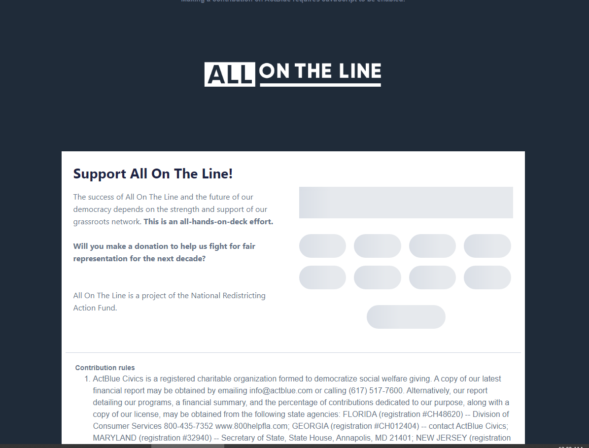 Obama did not disappear into the wind like I assumed, he joined forces with Eric Holder."All On The LIne"One of their ideas is to redraw the electoral map. If you recall, Obama's Puppet master, Soros, wants this.Donations are thru ActBlue https://allontheline.org/#home 