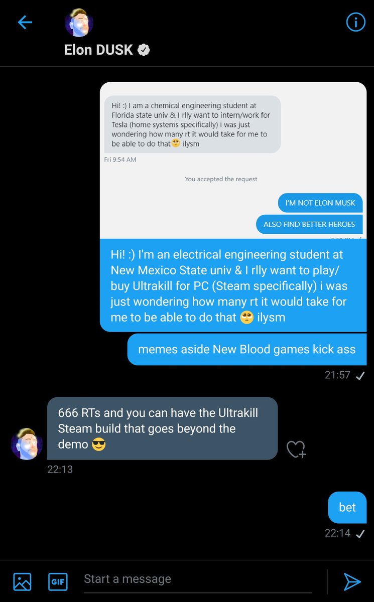 bro PLEASE RT bro PLEASE
<a href="/DaveOshry/">Dave NewBlood</a> <a href="/ULTRAKILLGame/">ULTRAKILL - LAYER 7: VIOLENCE OUT NOW</a> <a href="/NewBlood/">New Blood Interactive</a>
