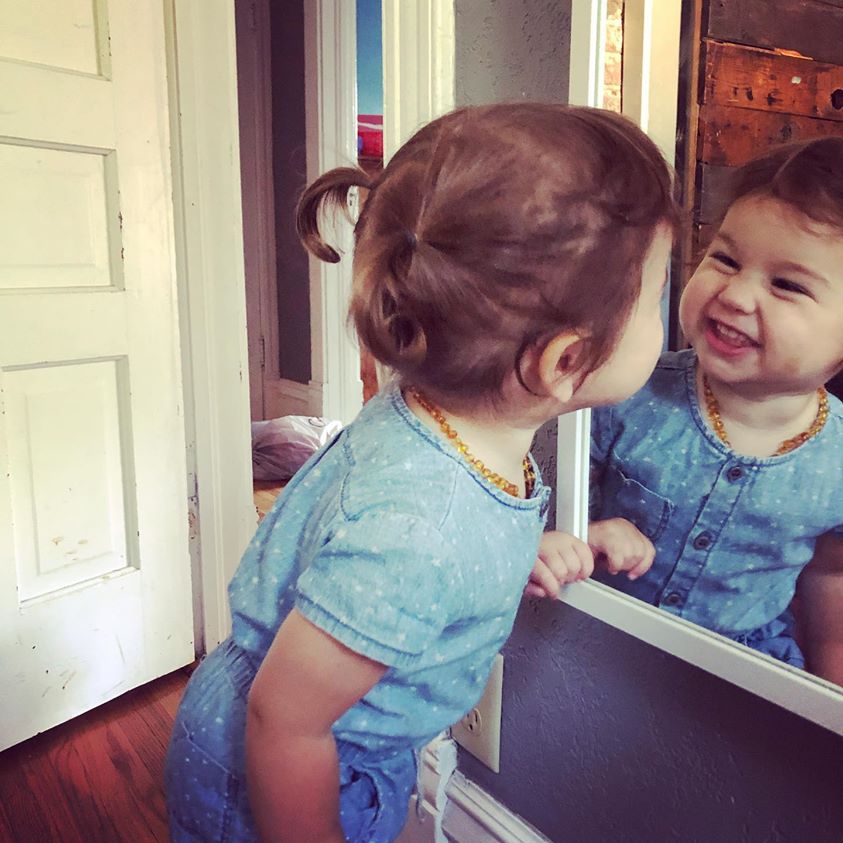 TODAY - May you look at yourself the way Baby Olive looks at herself! #Loveyourself