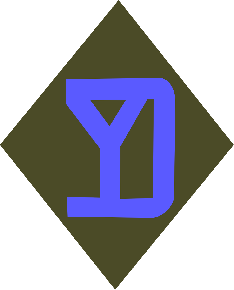 The 26th "Yankee Division" was a Guard unit made up of Guard regiments from CT, MA, RI, & VT. I figured this was a soldier from that division. Looking at the division patch that was authorized for wear in 1918, it appears to be the case. "YD" is set on a triangle background. 7/x