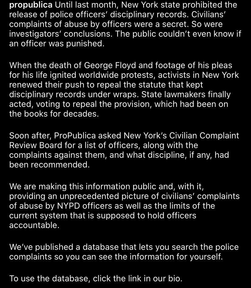 AntiRacism4Eva's tweet image. Thanks ⁦@propublica⁩ #PoliceDatabase #PoliceThePolice