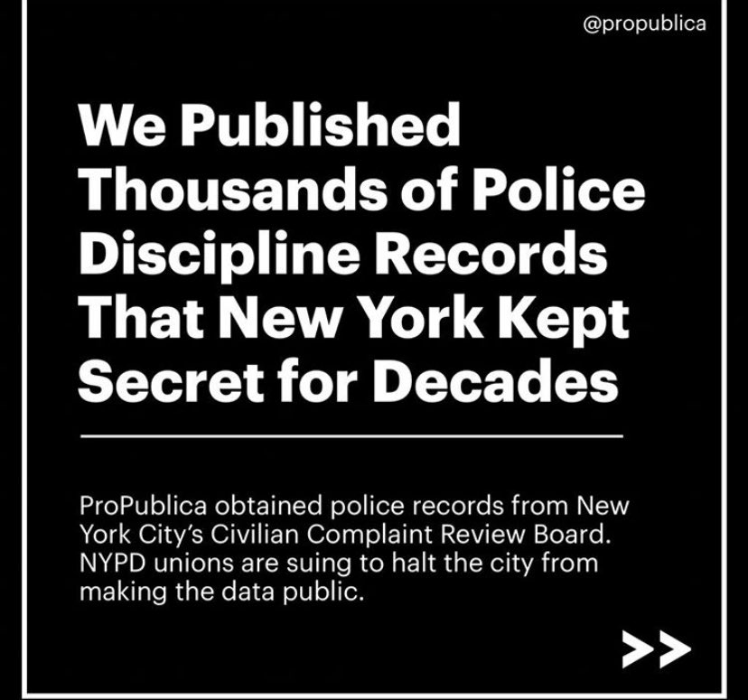 AntiRacism4Eva's tweet image. Thanks ⁦@propublica⁩ #PoliceDatabase #PoliceThePolice