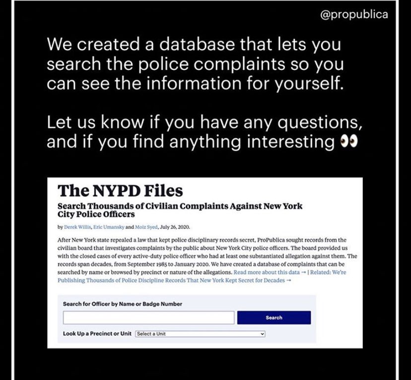 AntiRacism4Eva's tweet image. Thanks ⁦@propublica⁩ #PoliceDatabase #PoliceThePolice