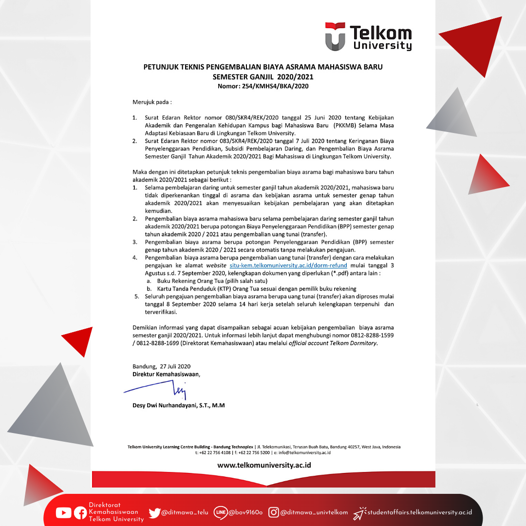 ditmawa_telu's tweet photo. [INFORMASI ASRAMA]
Berikut adalah informasi Petunjuk Teknis Pengembalian Biaya Asrama untuk semester ganjil 2020/2021.
Yuk simak baik-baik dan ikuti petunjuknya ya! https://t.co/3XtjZNfuAG