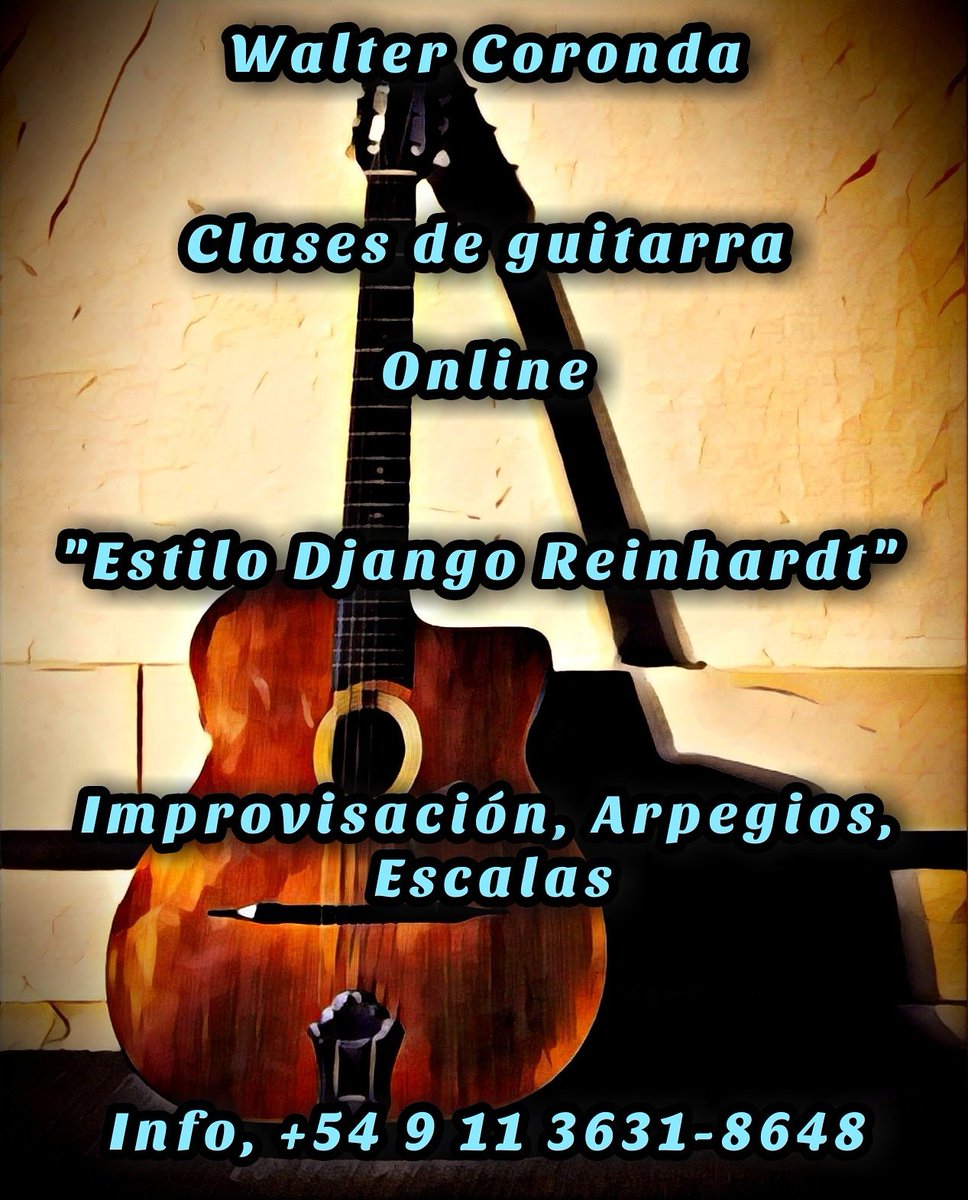 WalterCoronda's tweet photo. #clasesguitarraonline #waltercoronda #swingguitar #djangoreinhardt #gypsyjazz  #jazzguitar #gallistrings! #radiomanouche #acousticguitar https://t.co/cdNhRxm3VO