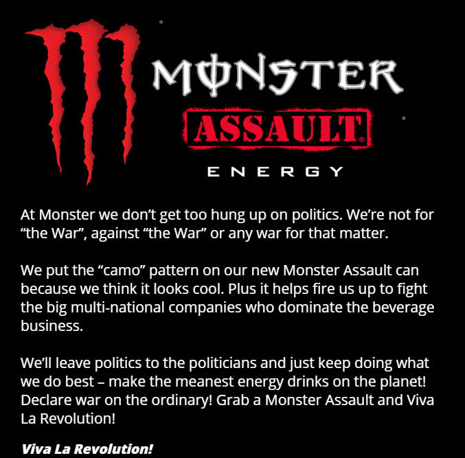 So here's the blurb plastered on every can on of this bland beverage, and just like... why