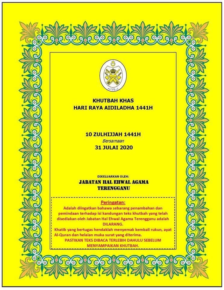 Imits Paka Pa Twitter Khutbah Khas Hari Raya Aidiladha 1441h Edisi Rumi 10 Zulhijjah 1441 Bersamaan 31 Julai 2020