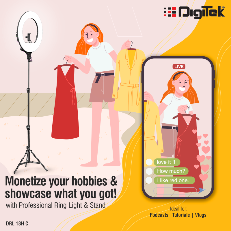DigitekOfficial's tweet image. Exhibit your talent like a true professional, using 18&quot; professional #RingLight and leave an unfading impression on your audience &amp;amp; customers. Shop Now @ Rs 4699 only. buff.ly/3hkwPUe

#Vlog #RoundLEDLight #DigitekRIngLight #Influencers #ContentCreators #VideoShoot