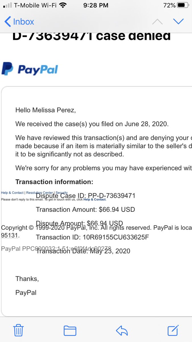 chrylt1's tweet photo. Scam alert #Paypal #worterris #Facebook purchased but received and paypal my claim saying they were substantially similar. Worterris is a fraud. Payment is sent to Christine Bill. https://t.co/zH3gEcrlfQ