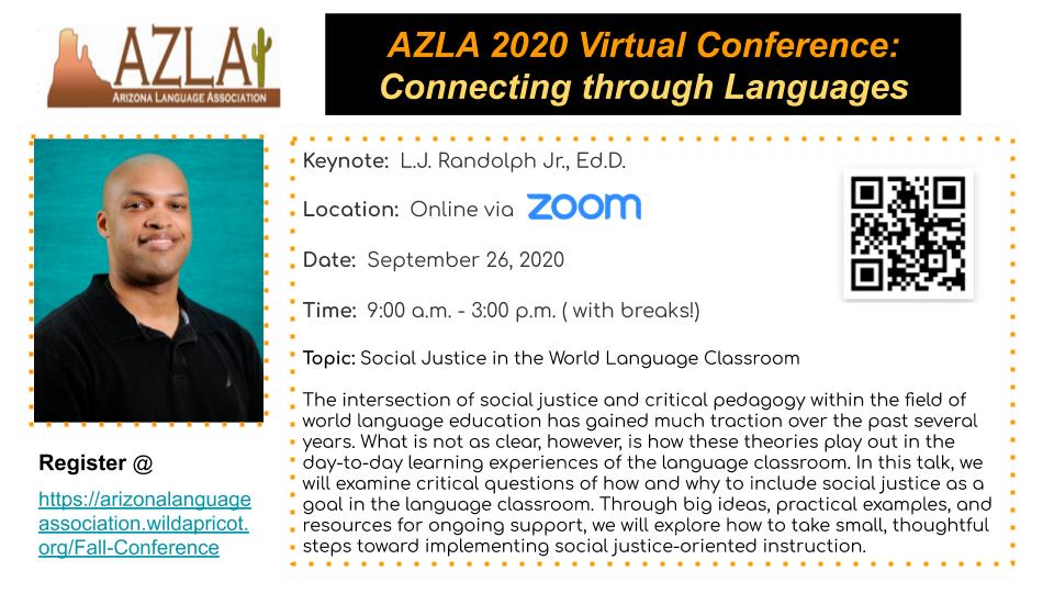 Registration open for AZLA Fall Conference ~ join us virtually on 9/26! …nalanguageassociation.wildapricot.org/Fall-Conference