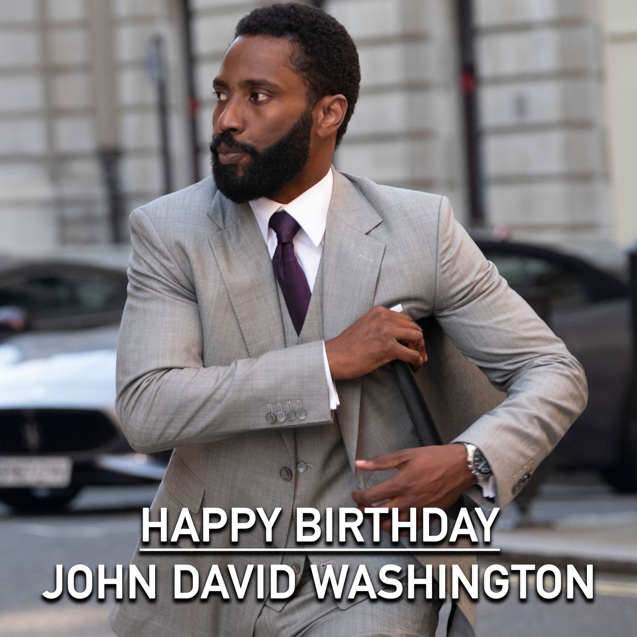 Happy Birthday to John David Washington who plays the Protagonist in Christopher Nolan s upcoming 