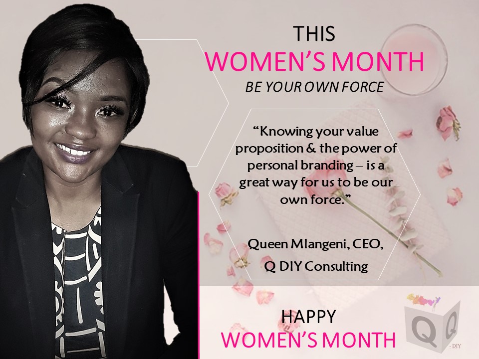 Q_DIY04's tweet photo. In honor of Women's Month - Focusing on women owned small businesses.

#Be Your Own Force!
Offering a FREE Personal Branding &amp; Reputation Management + Business Strategy &amp; Marketing Consultation to 5 women-owned small businesses https://t.co/uT8hgTO8P6