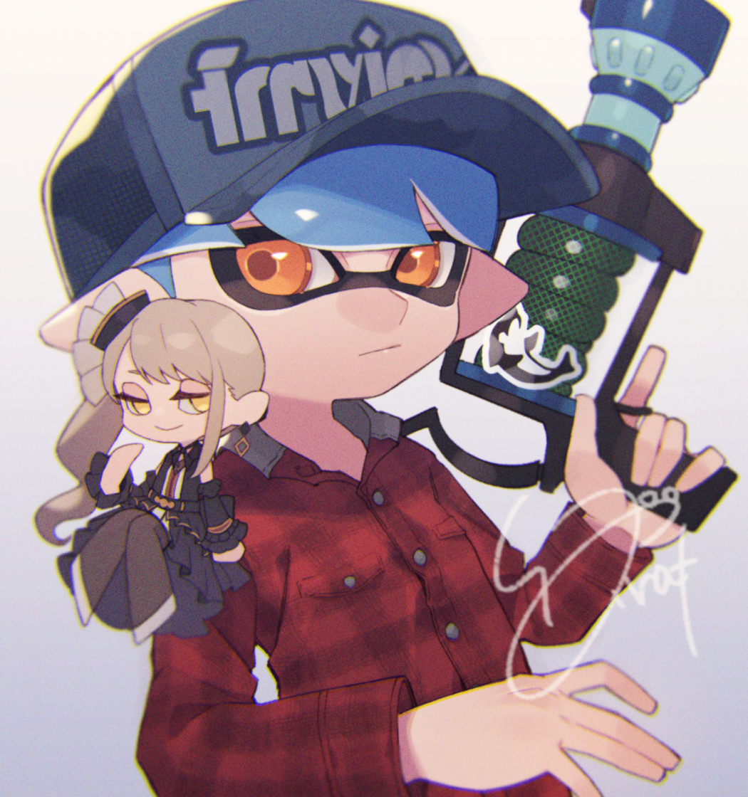 インクリング ,イカガール(スプラトゥーン) 「commission(10/13) 」|P.ratのイラスト
