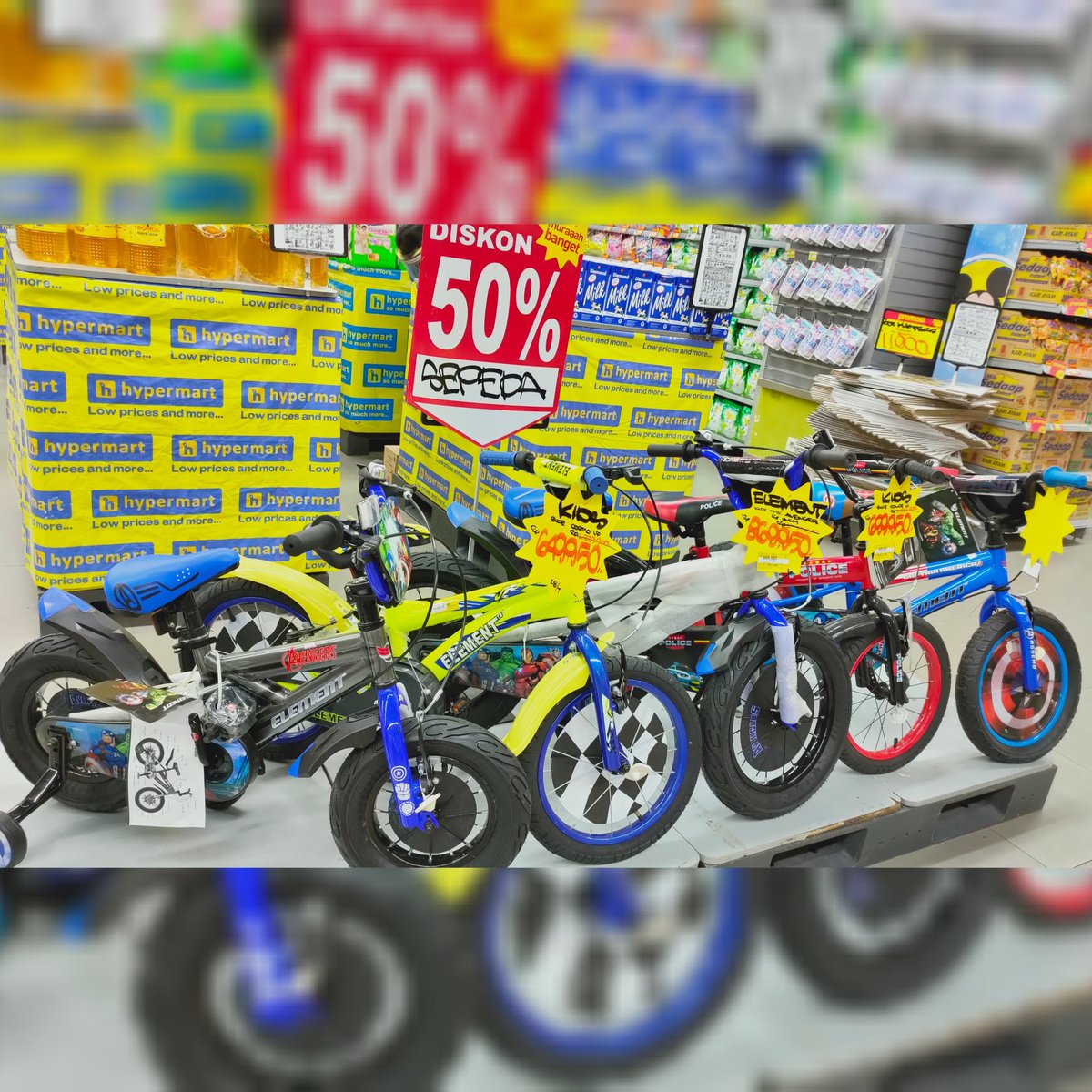 HypermartP's tweet image. Hay Pelanggan setia hypermart Pakuwon Surabaya

Diskon 50% yaaa, Diskon 50% untuk sepeda anak anak ukuran 12" dan 16" Diskon nya 50% pelanggan setia,

Ayoo buruan segera Belanja di hypermart bisa via Wa di 0878 6220 2532

Periode Diskon hingga tgl 28 Juli 2020

#hypermartpakuwon