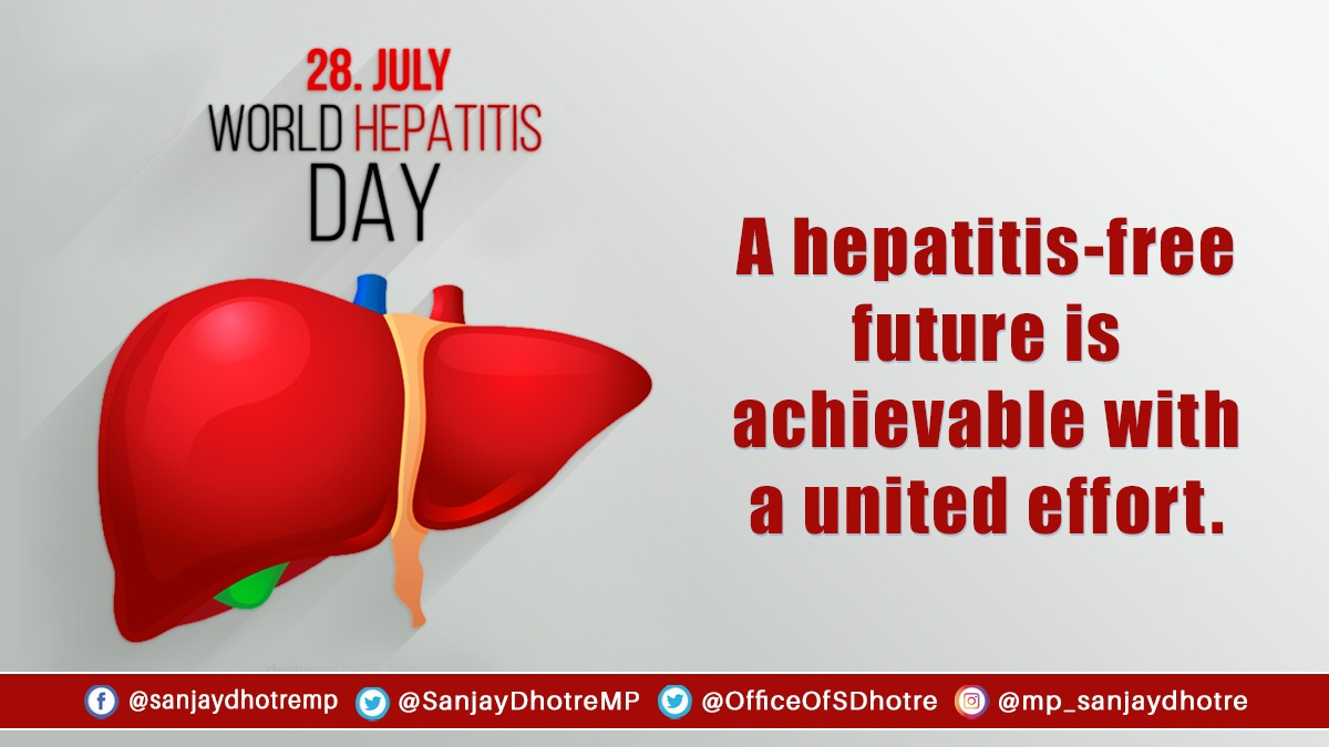 Let's have a #HepatitisFreeFuture!
On #WorldHepatitisDay, let's spread awareness around preventing Hepatitis B & have a healthy life.