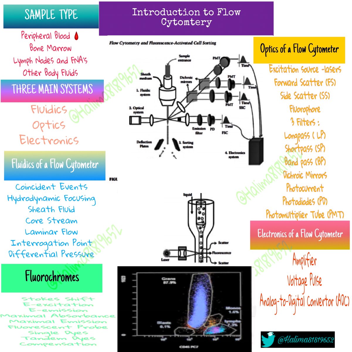 Basics of  #flowcytometry tweetorial!As promised  @DrGeeONE  @DrPayelMondal  @siti_richardson  @nusrat_xahra  @seyma_buyucek  @Gagandeepk5MD  @RubyMughal2  @anjuthevirgo  @anueru432  @kis_lorand  @AlanPath  @Pathology36 1/11 #FlowCytomtery  #HemePath  #Flow  #PathTwitter