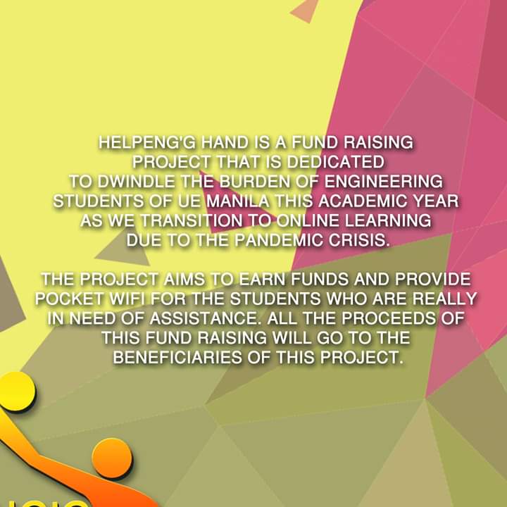 HelpEnggHand's tweet photo. The HelpEng’g Hand is seeking for your help and support. This Project asks for your whole-souled donations to help and lessen the academic burden of the Engineering Students of UE Manila this academic year.

#HelpEnggHand 
#NoStudentLeftBehind https://t.co/R3Cpy71O1E